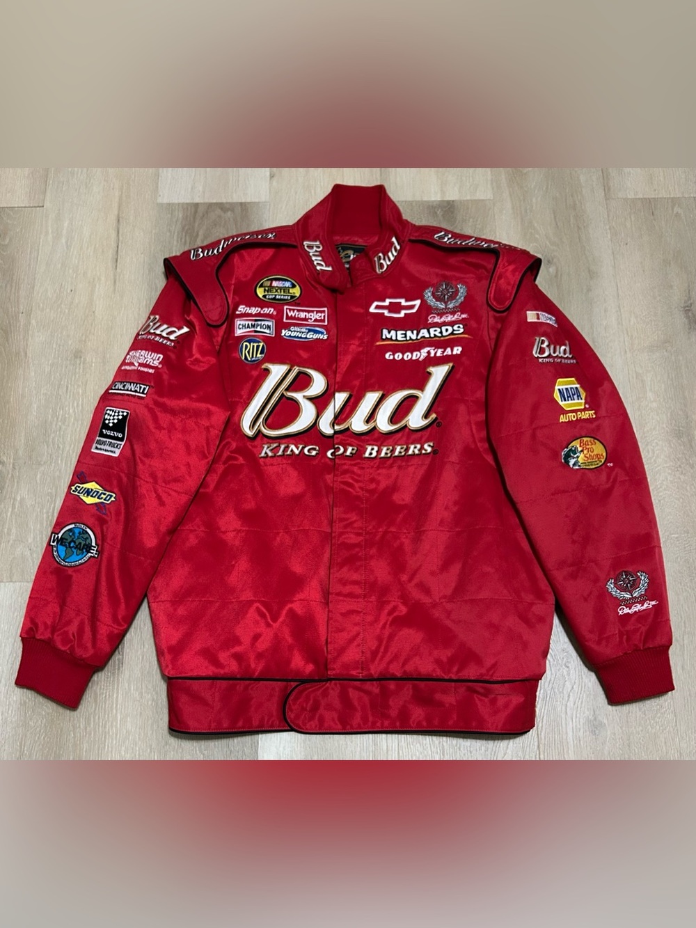 Vintage Chase Authentic NASCAR Budweiser Racing Jacket Large